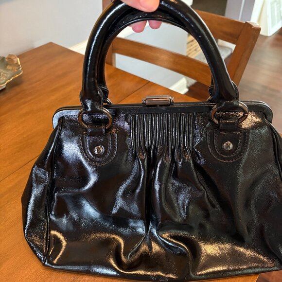 NWT Elliott Lucca Black Patent Leather Satchel - Picture 10 of 10